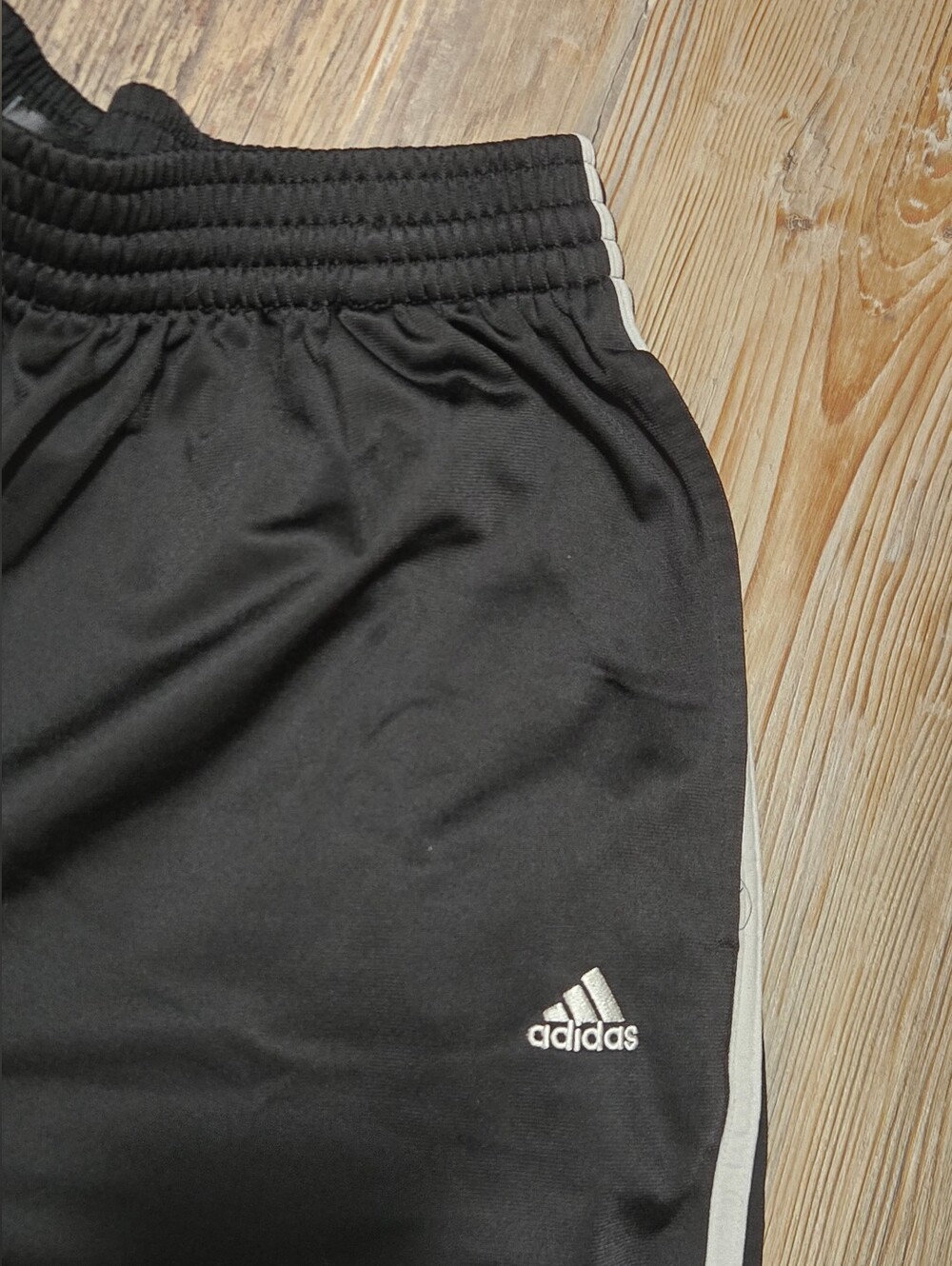 Adidas, Men's,Black Jogger Pants with White Side Stripes - Picture 6 of 16